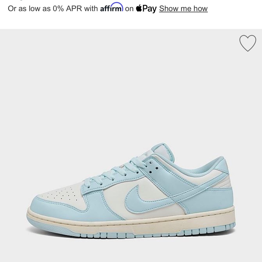 Nike Dunk Low Retro Sneakers Glacier Blue and White